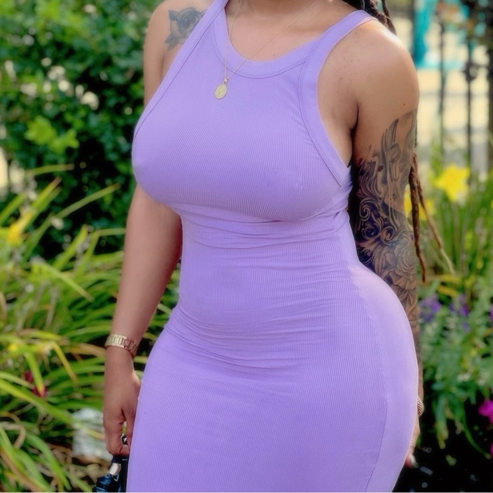 JLUXLABEL Lavender Midi Dress